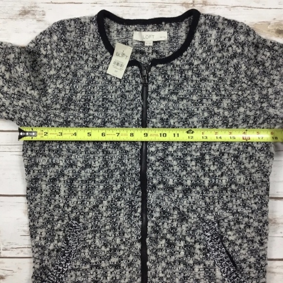 Wool Blend Knit Cardigan Sweater Ann Taylor LOFT - Picture 7 of 8